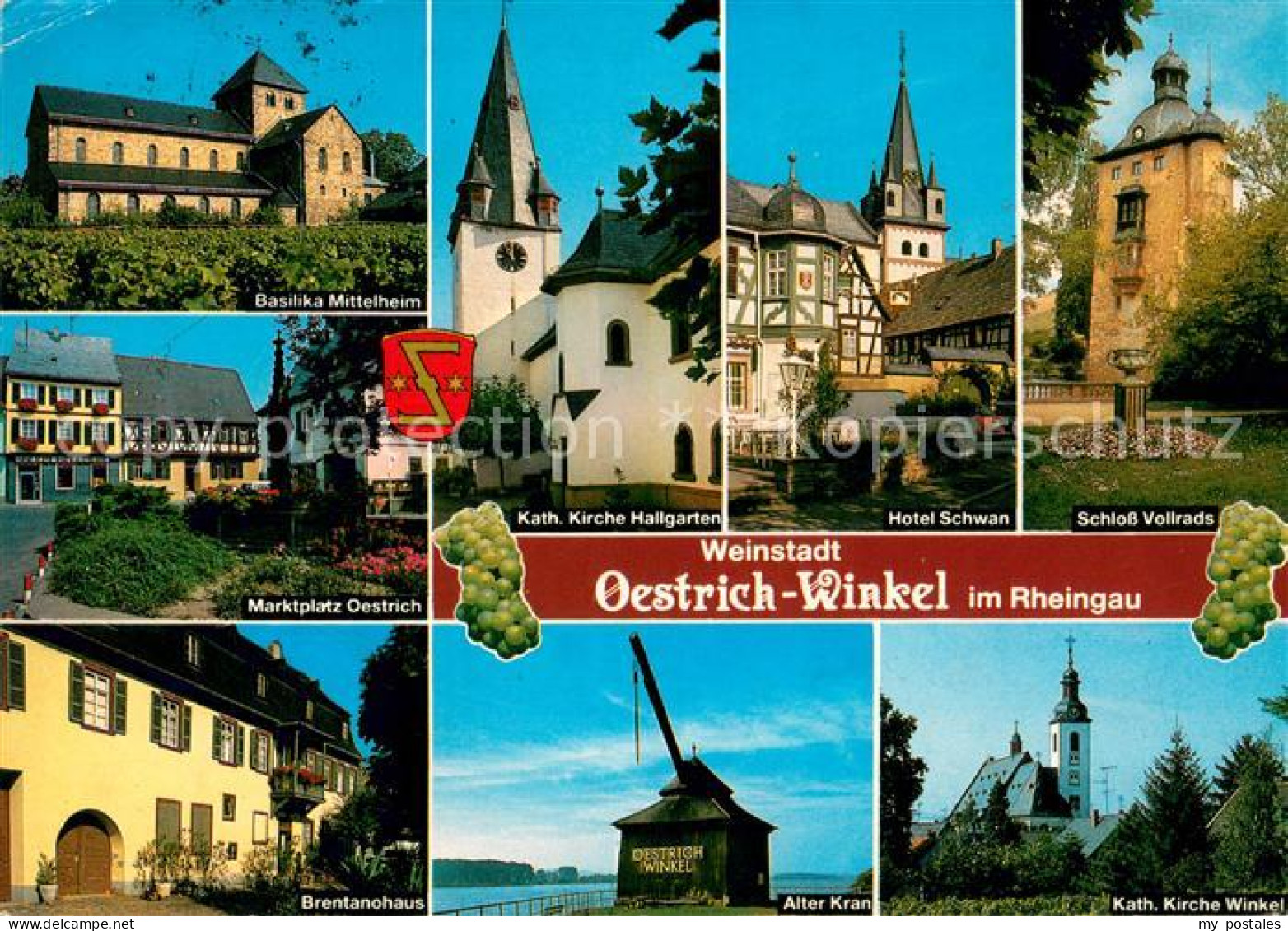 73670888 Oestrich-Winkel Basilika Mittelheim Marktplatz Brentanohaus Kath Kirche - Oestrich-Winkel