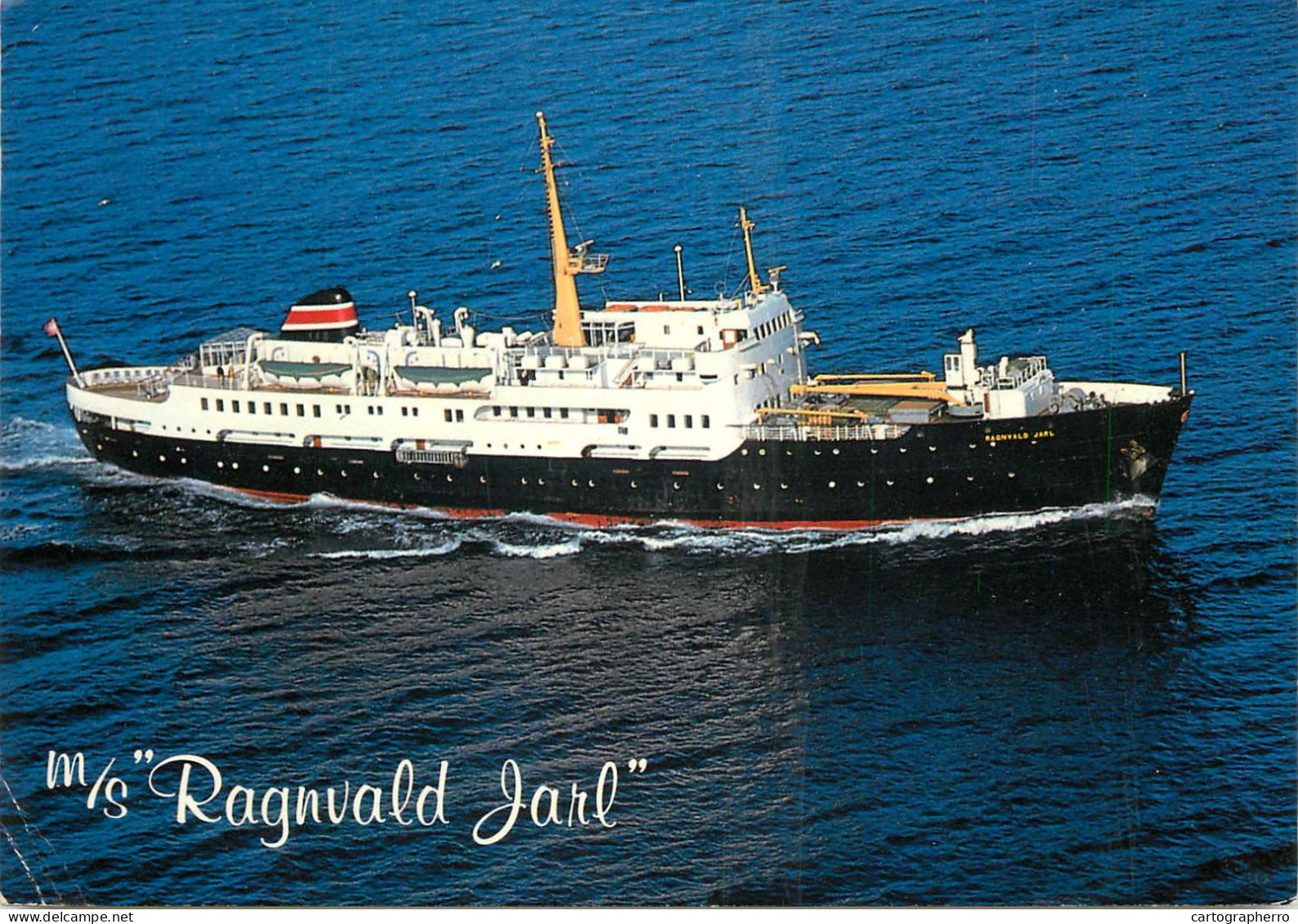 Navigation Sailing Vessels & Boats Themed Postcard M.S. Ragnvald Jarl Trondheim - Velieri