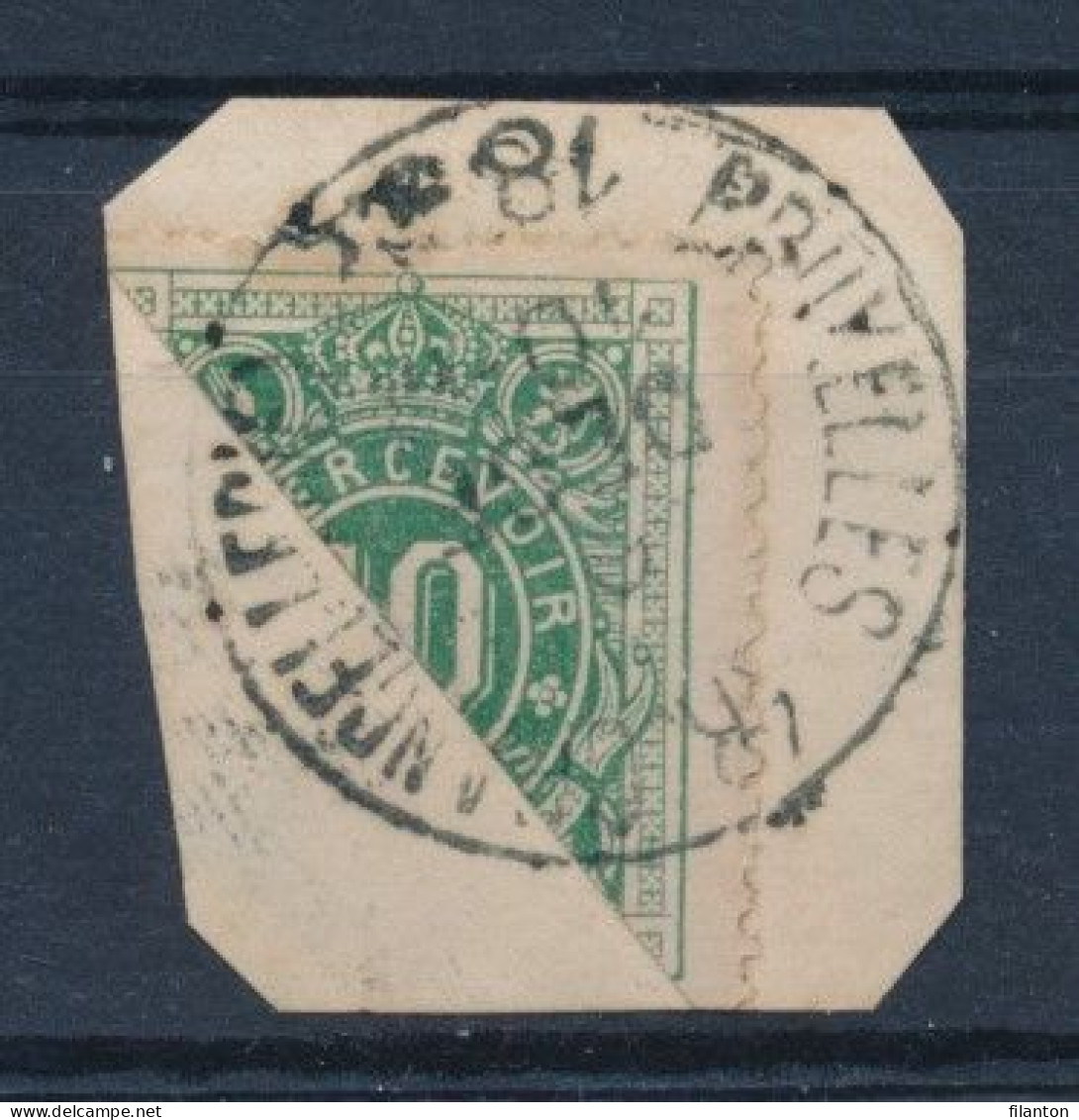 BELGIE - OBP Nr TX Nr 1 - Taxe - Gehalveerd Op Fragment - Cachet "BRUXELLES - R. CHANCELLERIE" - Cote 45,00 € - Postzegels