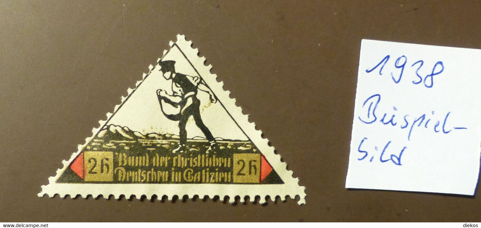 Werbemarke Cinderella Poster Stamp Bund Der Christlichen Deutschen In Galizien  #Werbe1938 - Erinnofilie