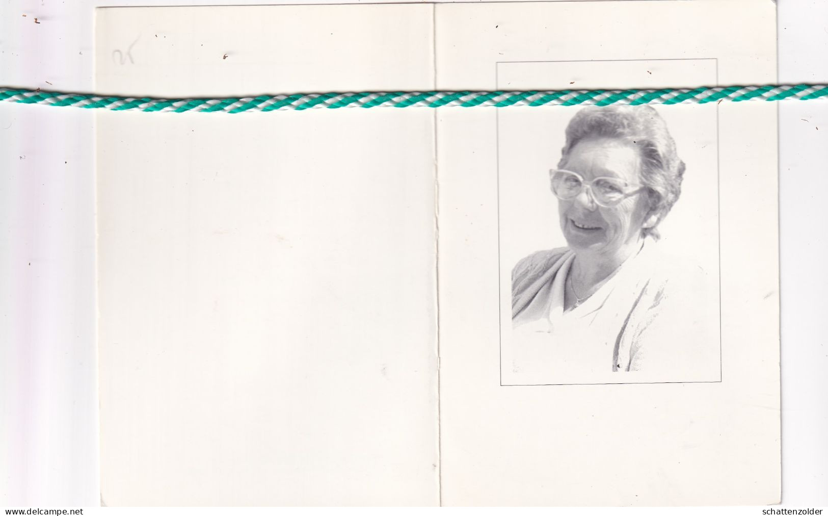 Jeanne Daen-Norga, Antwerpen 1914, Berchem 1993. Foto - Obituary Notices