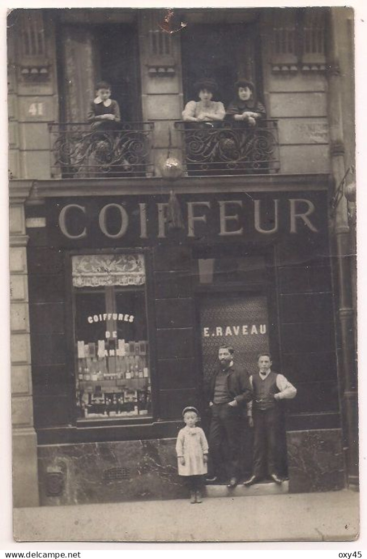 Carte Photo - Coiffeur R. Raveau - Artisanat