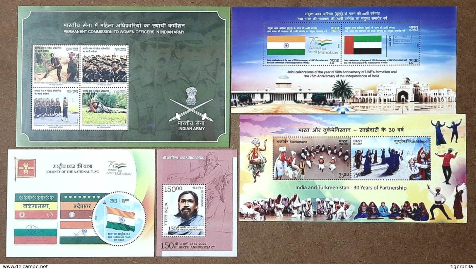 INDIA 2022 Complete Set Of 5 MINIATURE SHEET MNH - Nuovi