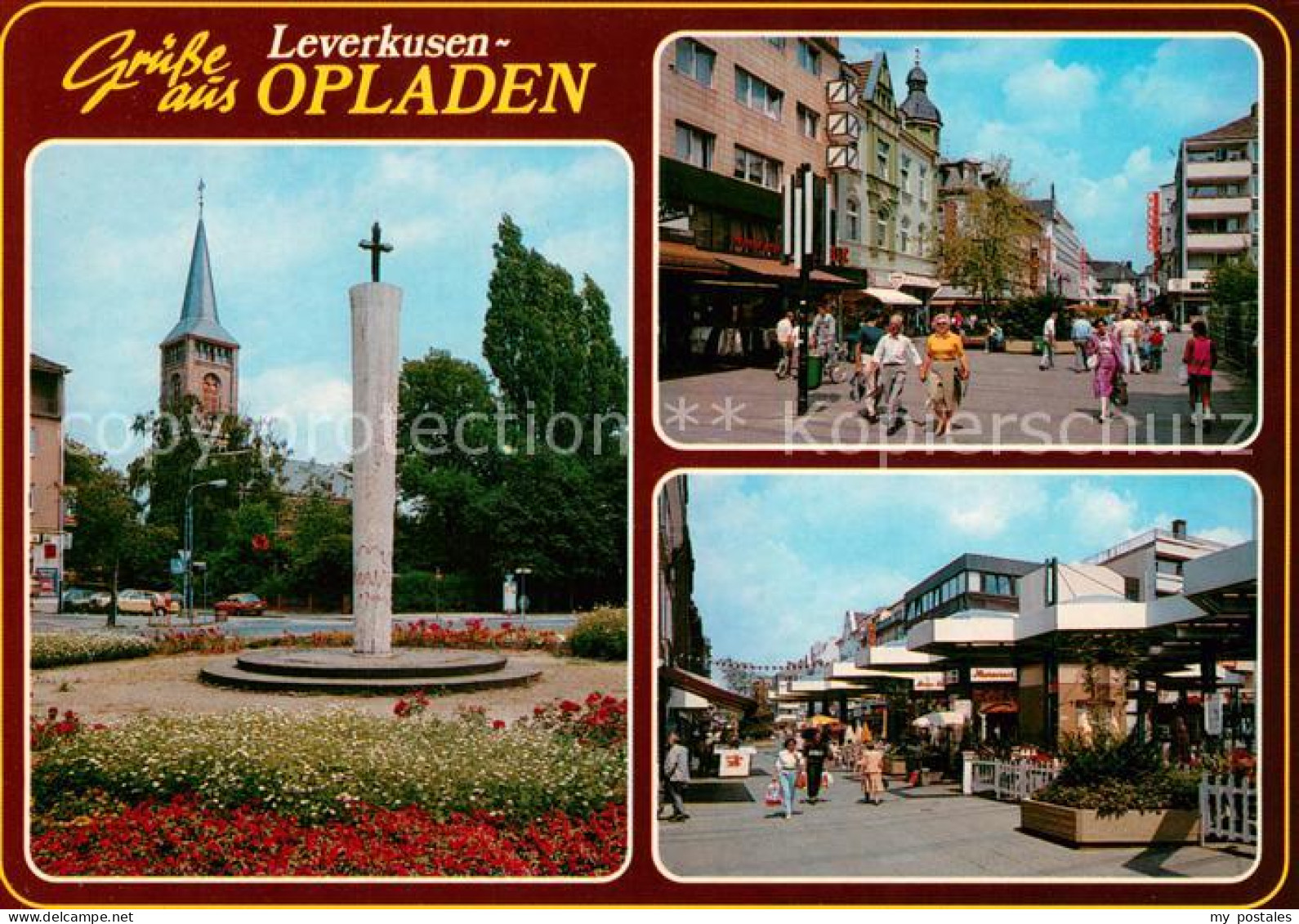 73670547 Opladen Denkmal Kirche Innenstadt Fussgaengerzone Opladen - Leverkusen