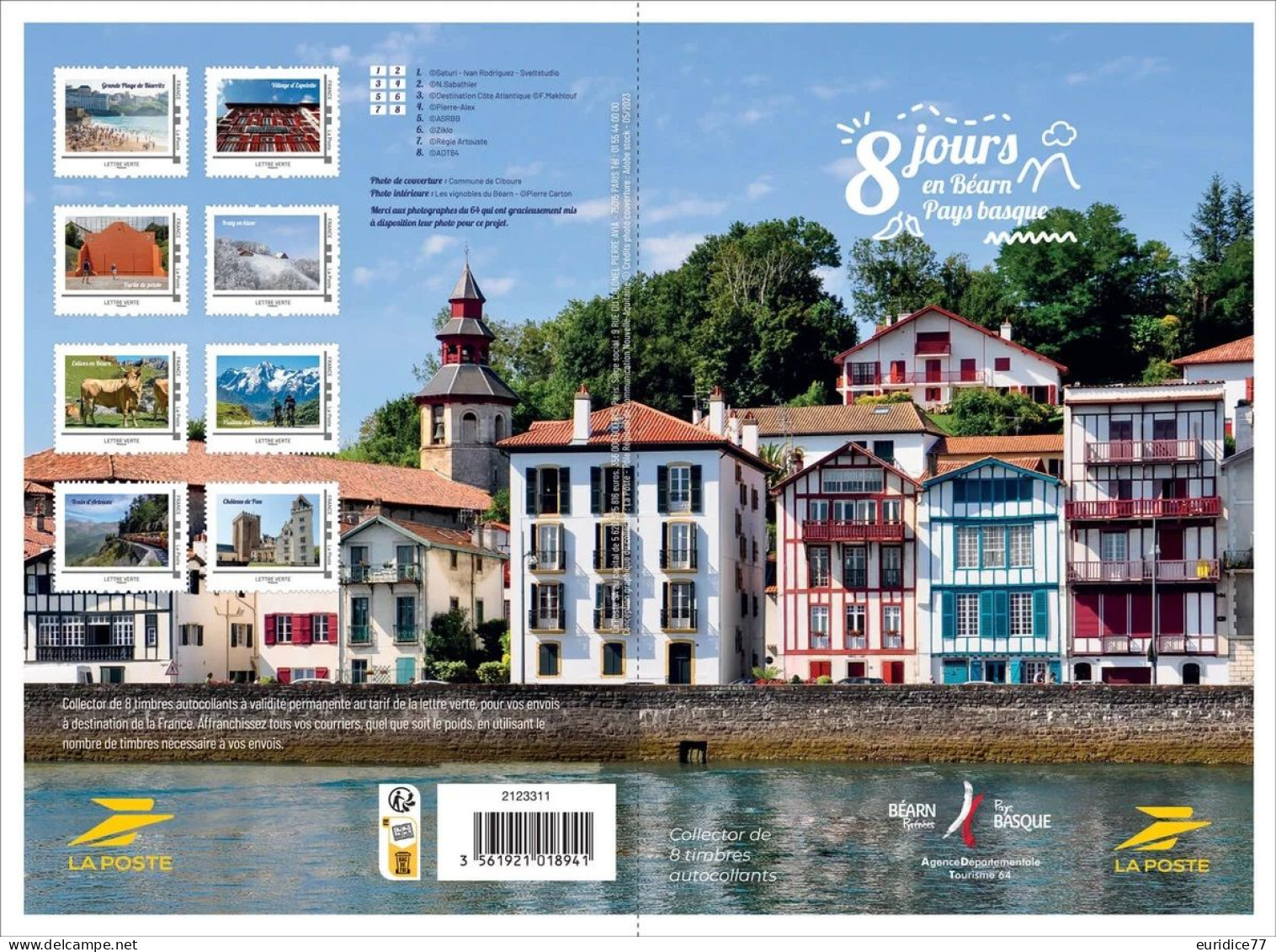 France 2023 - Collector 8 Timbres - 8 Jours En Béarn - Pays Basque - Lettre Verte - Collectors