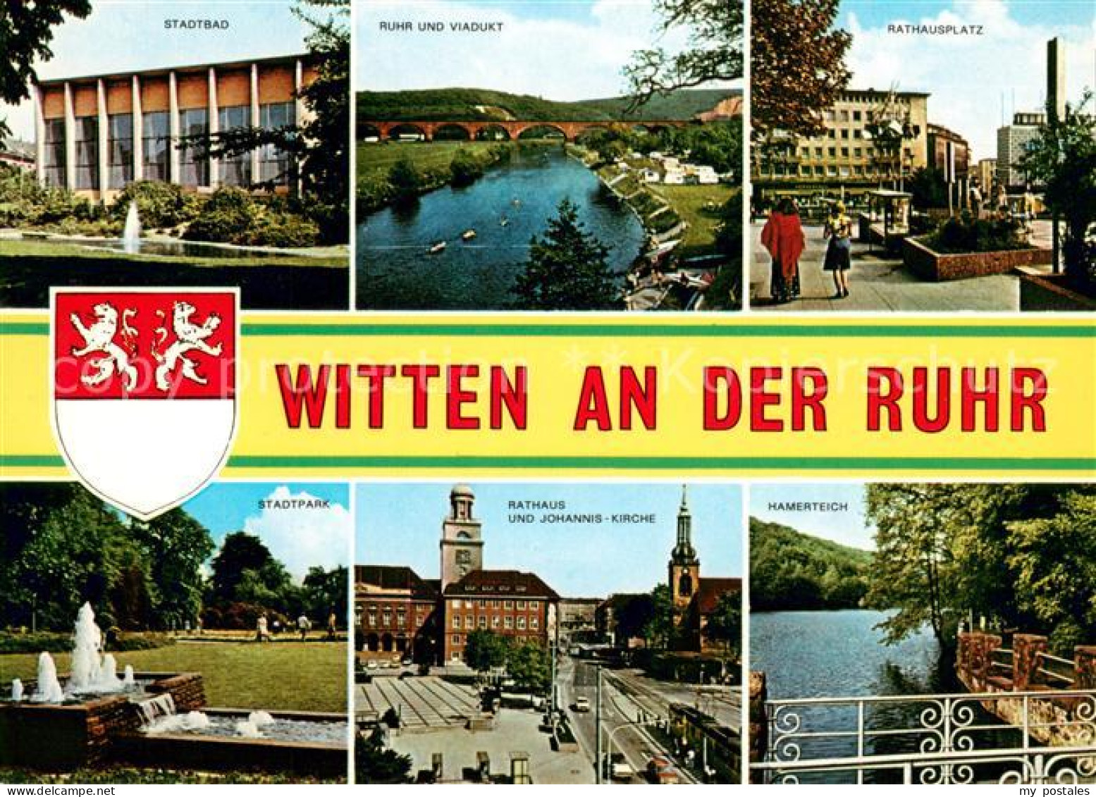 73670540 Witten Ruhr Stadtbad Ruhr Viadukt Rathausplatz Innenstadt Stadtpark Rat - Witten