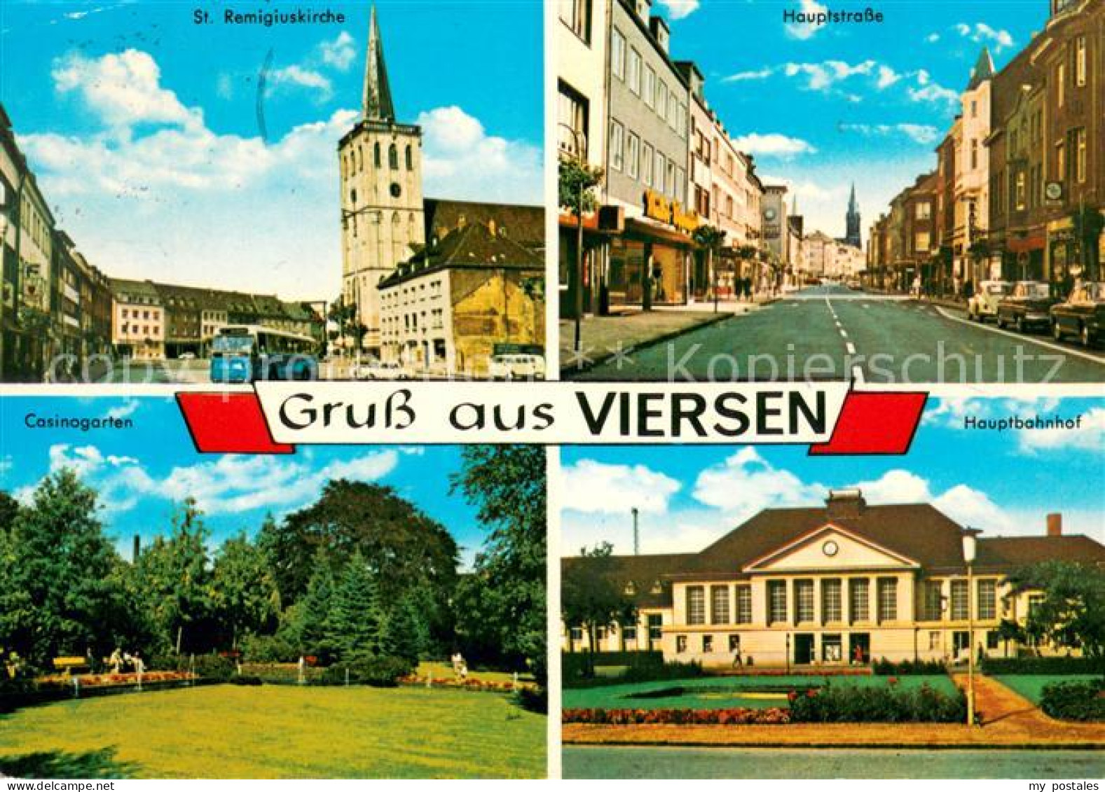 73670501 Viersen St. Remigiuskirche Hauptstrasse Hauptbahnhof Casinogarten Viers - Viersen