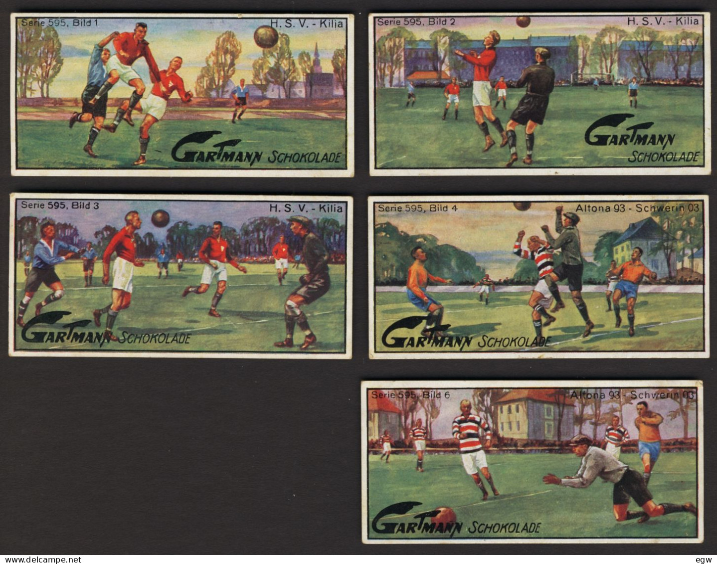 Gartmann 1926 Football Soccer Fussball Serie 595 (5 Of 6) - Sonstige & Ohne Zuordnung