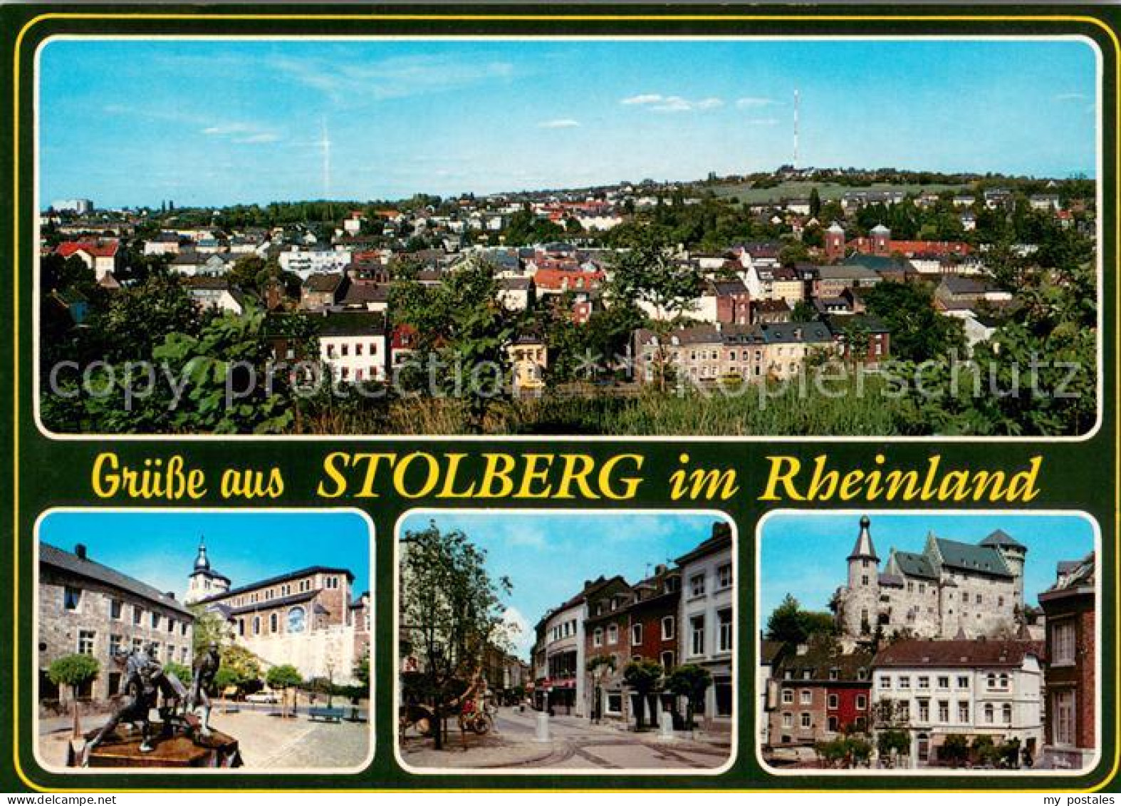 73670481 Stolberg Rheinland Stadtpanorama Motive Innenstadt Brunnen Schloss Stol - Stolberg