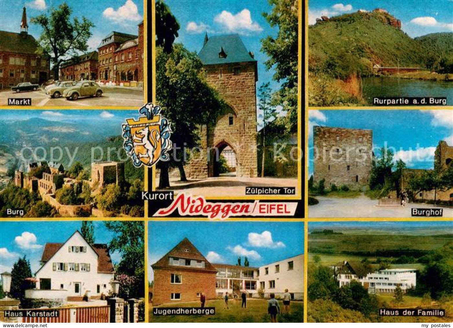73670477 Nideggen Eifel Markt Zuelpicher Tor Partie An Der Rur Burg Burghof Ruin - Other & Unclassified