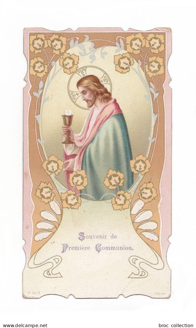 Orléans ? 1re Communion De Maurice Barbier, 1906, Paroisse De Sainte-Croix, éd. F. Sch. N. - Devotion Images