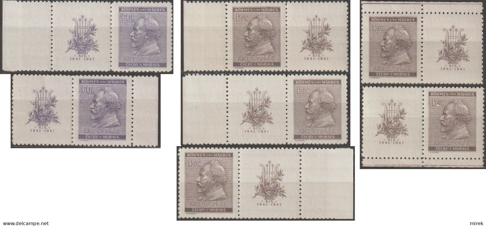 005/ Pof. 62-63, Border Stamps With Coupon - Unused Stamps