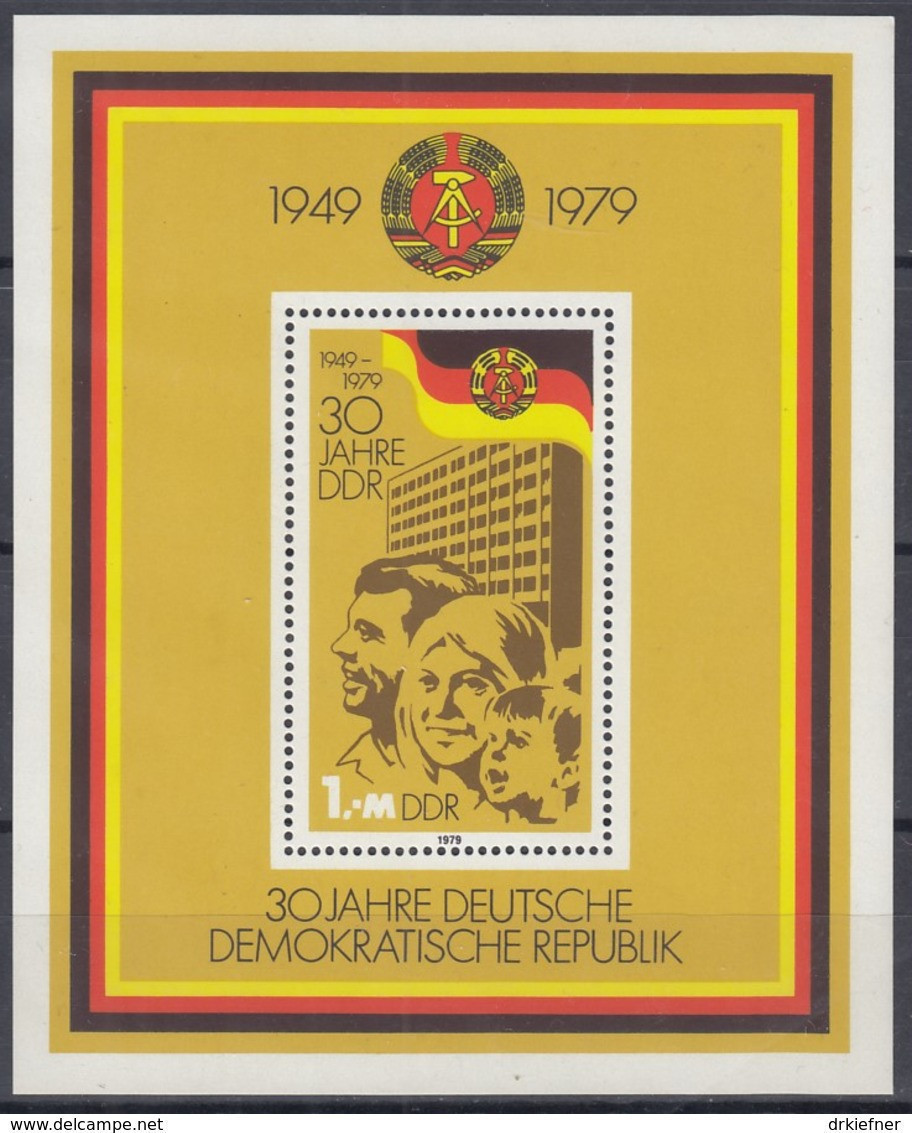 DDR  Block 56, Postfrisch **, 30 Jahre DDR 1979 - Andere & Zonder Classificatie