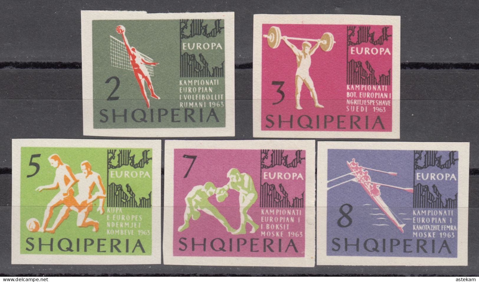 ALBANIA 1963, SPORT, COMPLETE, MNH IMPERFORATE SERIES With GOOD QUALITY - Albanie