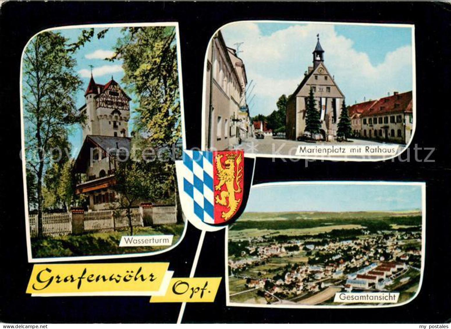 73670239 Grafenwoehr Wasserturm Marienplatz Mit Rathaus Panorama Grafenwoehr - Grafenwöhr