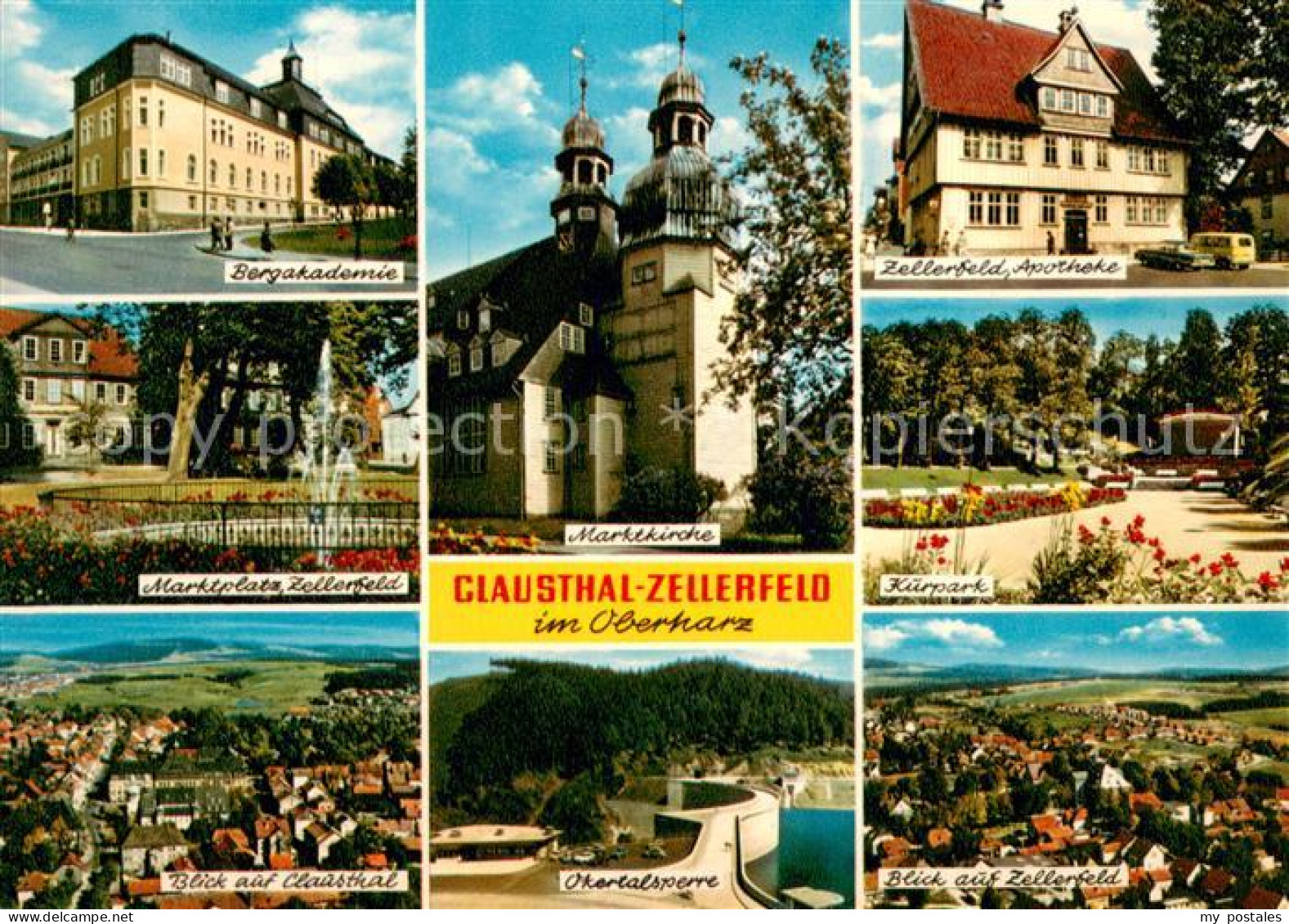 73670219 Clausthal-Zellerfeld Bergakademie Marktplatz Blick Auf Clausthal Und Ze - Clausthal-Zellerfeld