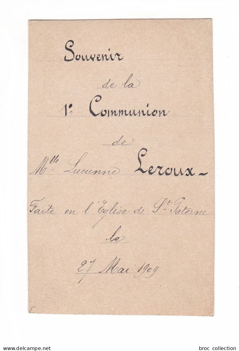 Orléans, 1re Communion De Lucienne Leroux, 1909, Anges, Art Nouveau, Bouasse-Lebel M. 250 - Andachtsbilder