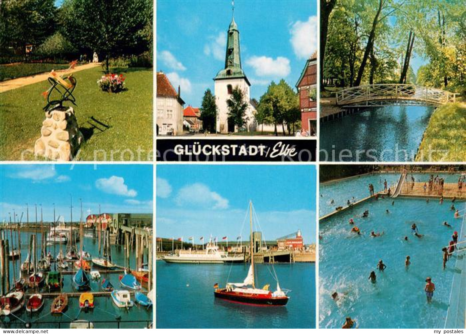 73670167 Glueckstadt Park Kirche Yachthafen Freibad Bruecke Glueckstadt - Glückstadt