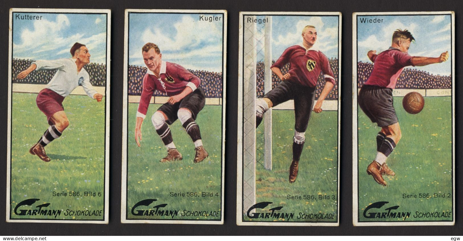 Gartmann 1926 Football Soccer Fussball Players Serie 586 (4 Of 6) - Andere & Zonder Classificatie