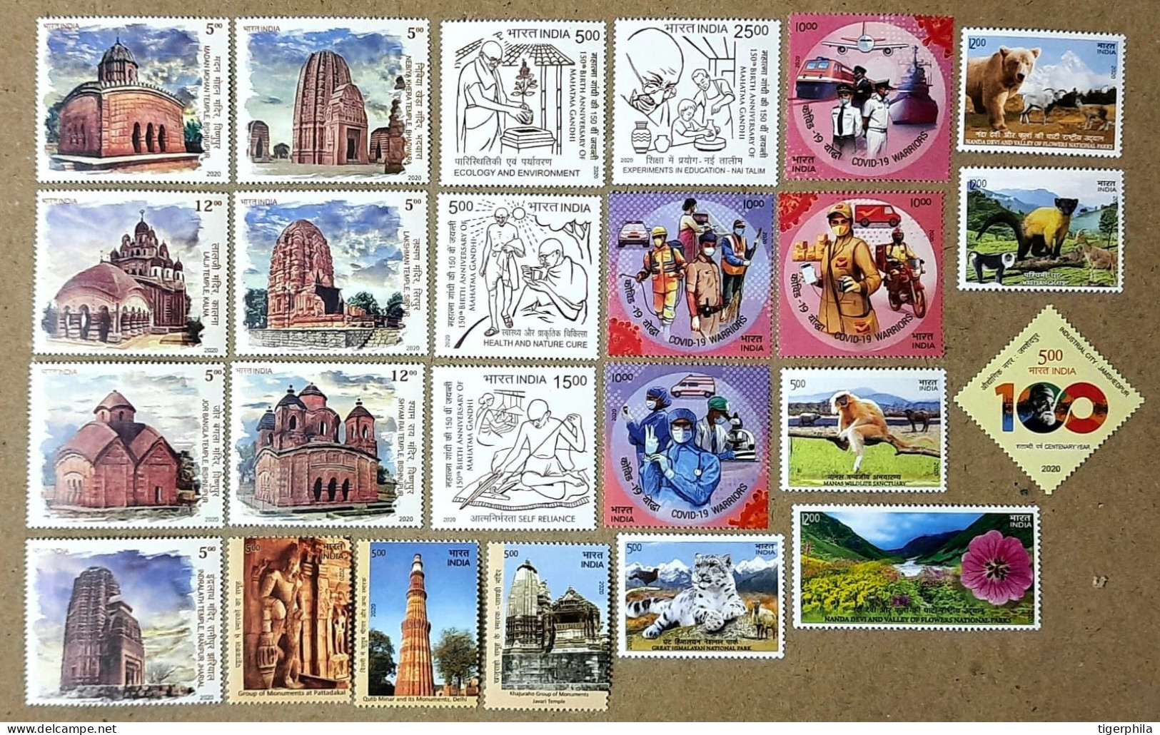 INDIA 2020 Complete Year Set Of 55 Stamps MNH - Full Years