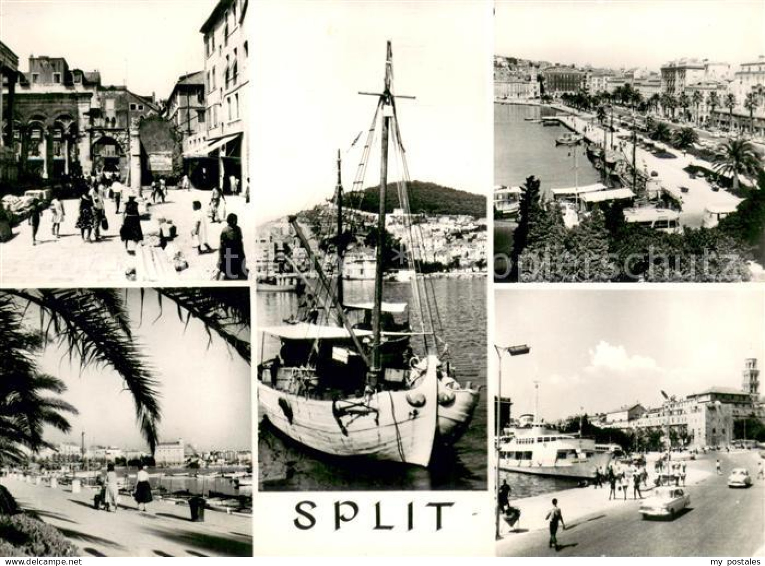 73670097 Split Spalato Altstadt Promenade Hafen Fischkutter Split Spalato - Kroatien