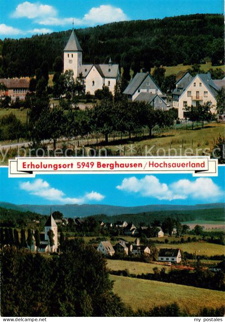 73670031 Berghausen Schmallenberg Ortsansichten Mit Kirche Erholungsort Im Hochs - Schmallenberg