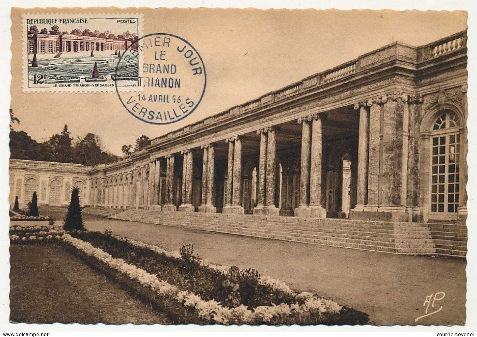 FRANCE - Carte Maximum - 12F Le Grand Trianon - 14 Avril 1956 - VERSAILLES - 1950-1959