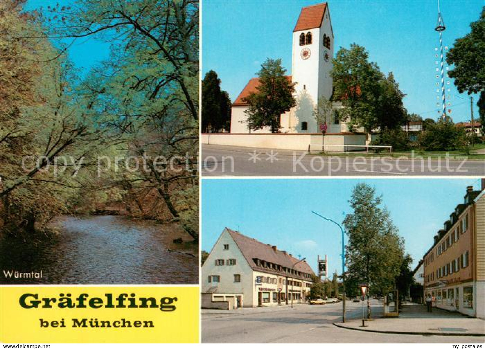 73670007 Graefelfing Wuermtal Kirche Strassenpartie Graefelfing - Graefelfing