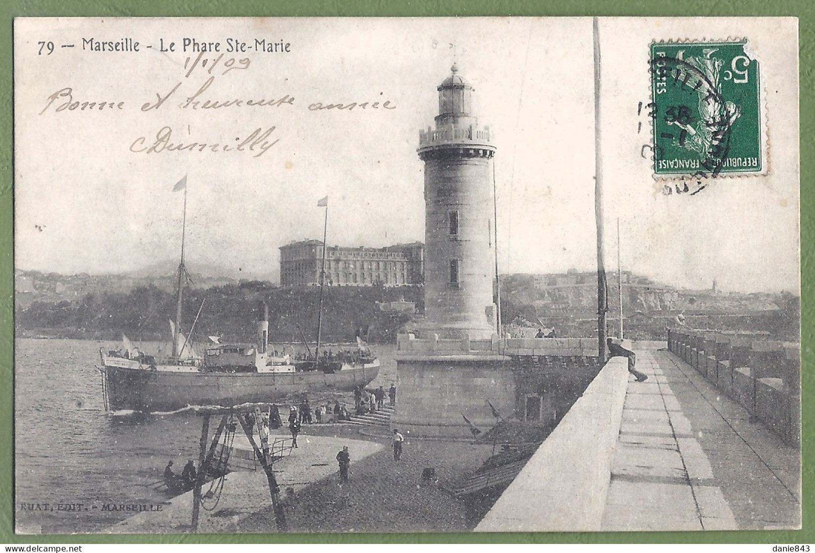 CPA  - BOUCHES DU RHONE - MARSEILLE - LE PHARE SAINTE MARIE - Animation, Bateau - Joliette, Zone Portuaire