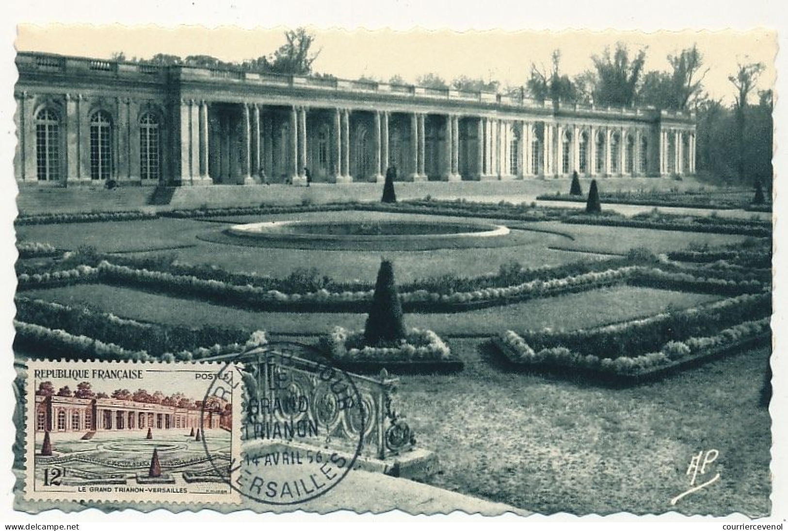 FRANCE - Carte Maximum - 12F Le Grand Trianon - 14 Avril 1956 - VERSAILLES - 1950-1959