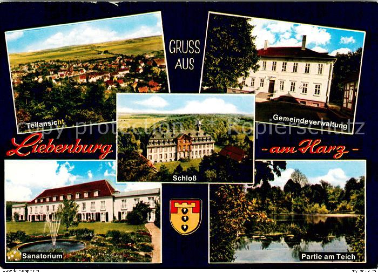 73669987 Liebenburg Panorama Gemeindeverwaltung Sanatorium Schloss Partie Am Tei - Altri & Non Classificati