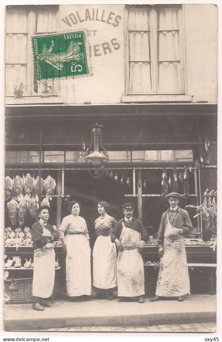 Carte Photo - Devanture De Commerce Volaille Et Gibier Boucherie Charcuterie - Tiendas