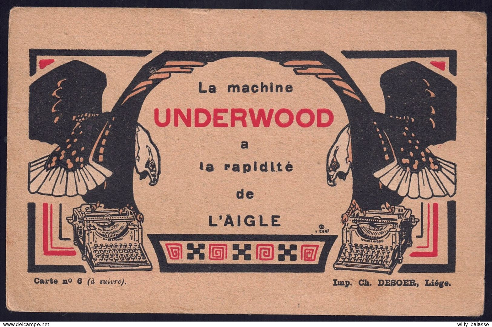 +++ CPA - Carte Publicitaire - Publicité Machine UNDERWOOD  // - Advertising