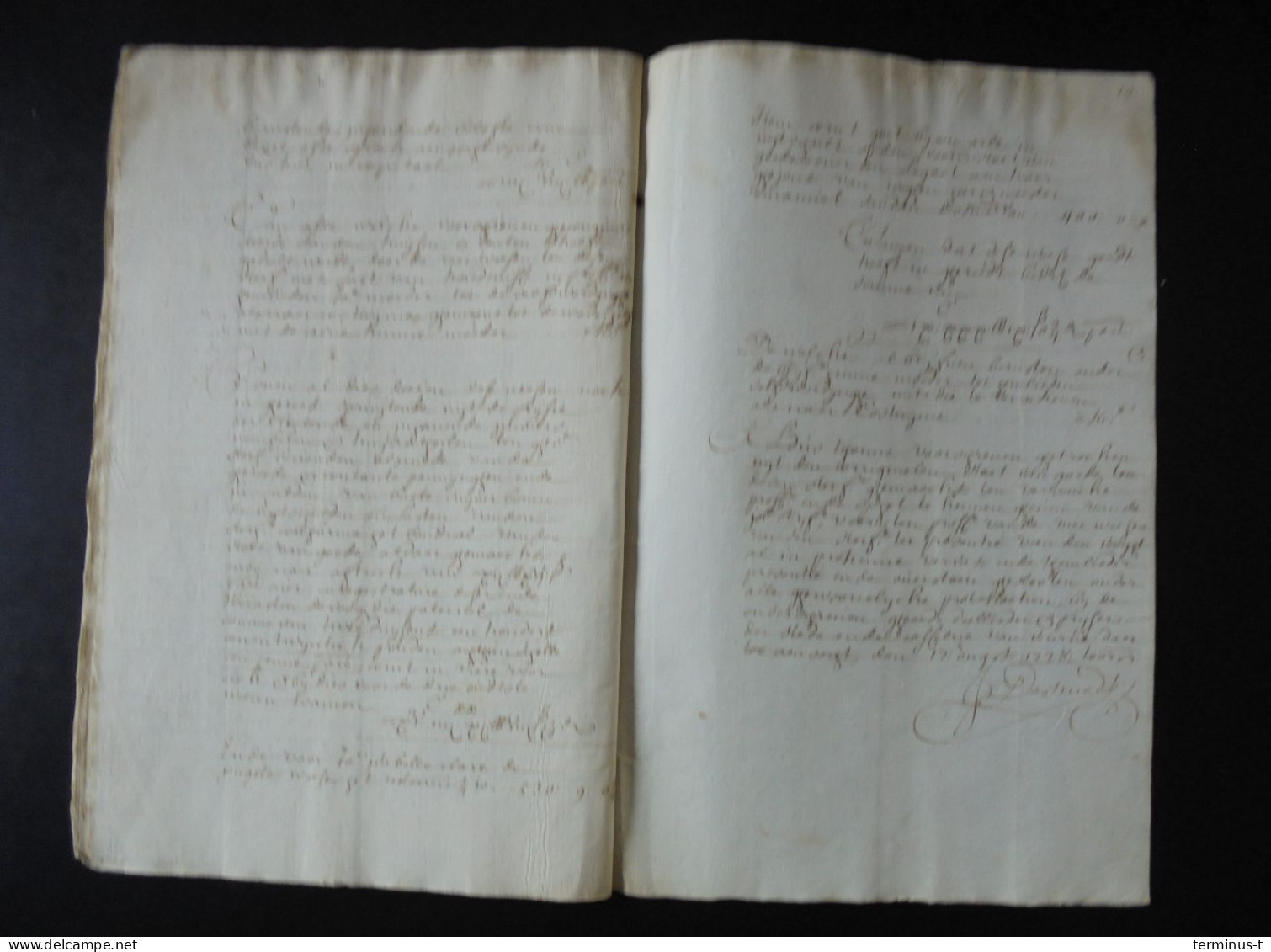 VEURNE Ste. Walburghe Anno 1728. Erfenis F.du Flocq - Manuscripts