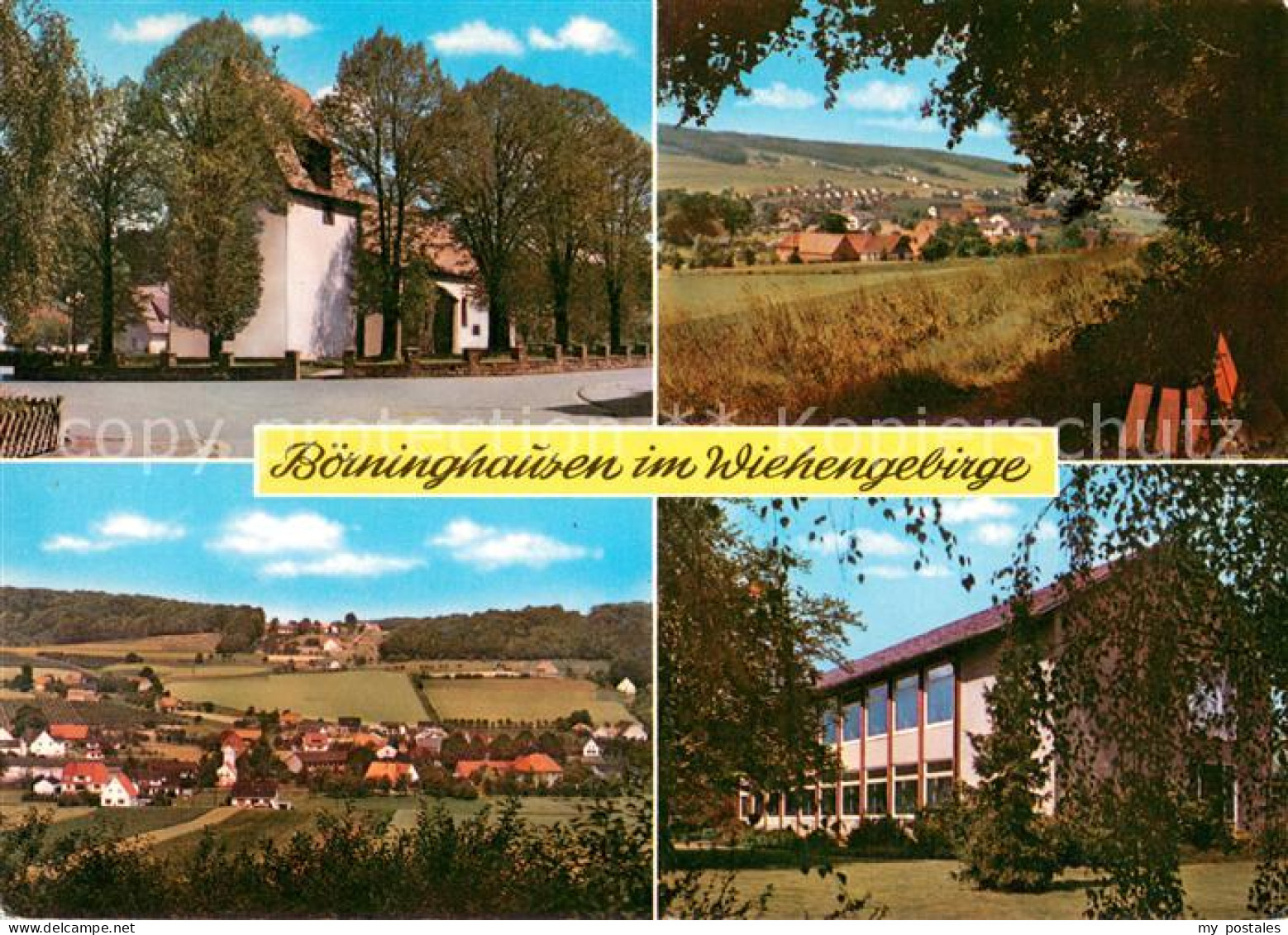 73669864 Boerninghausen Panorama Wiehengebirge Kirche Schule Boerninghausen - Getmold