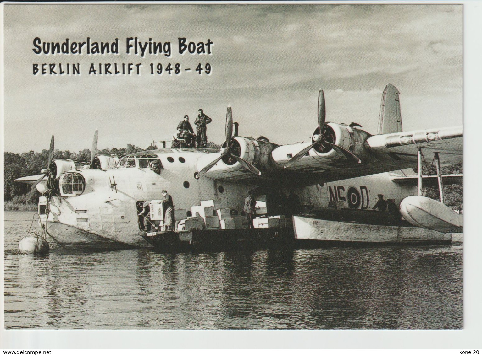 Pc German Airlift To Berlin With Sunderland Flying Boat - 1919-1938: Entre Guerres
