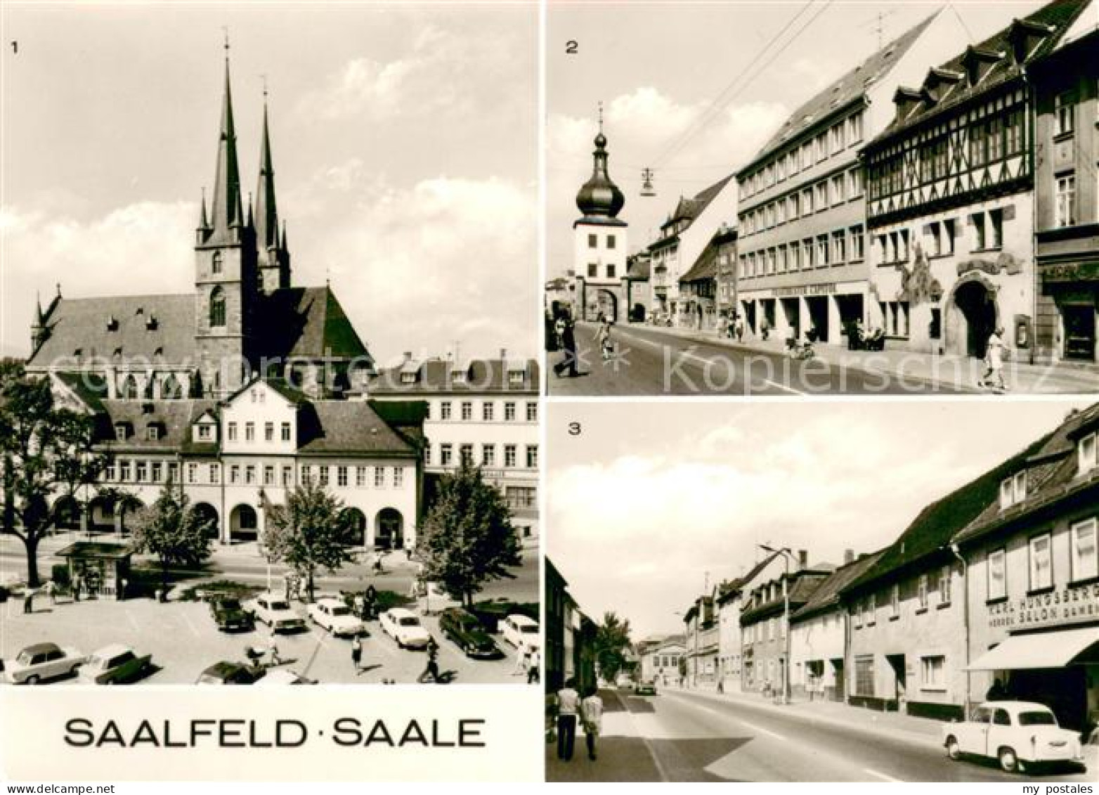 73669797 Saalfeld Saale Marktplatz Kirche HO Gaststaette Blankenburger Tor Stras - Saalfeld