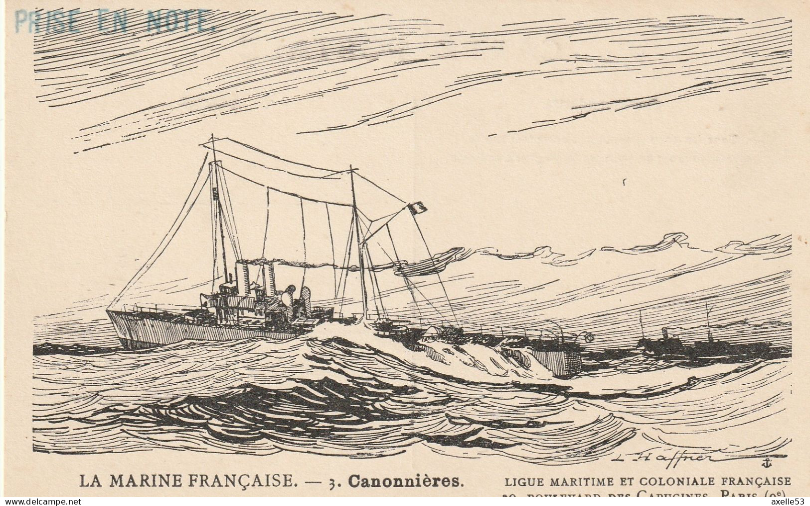 Ligue Maritime Et Coloniale Française  (10297) La Marine Française. 3. Canonnières - Collections & Lots
