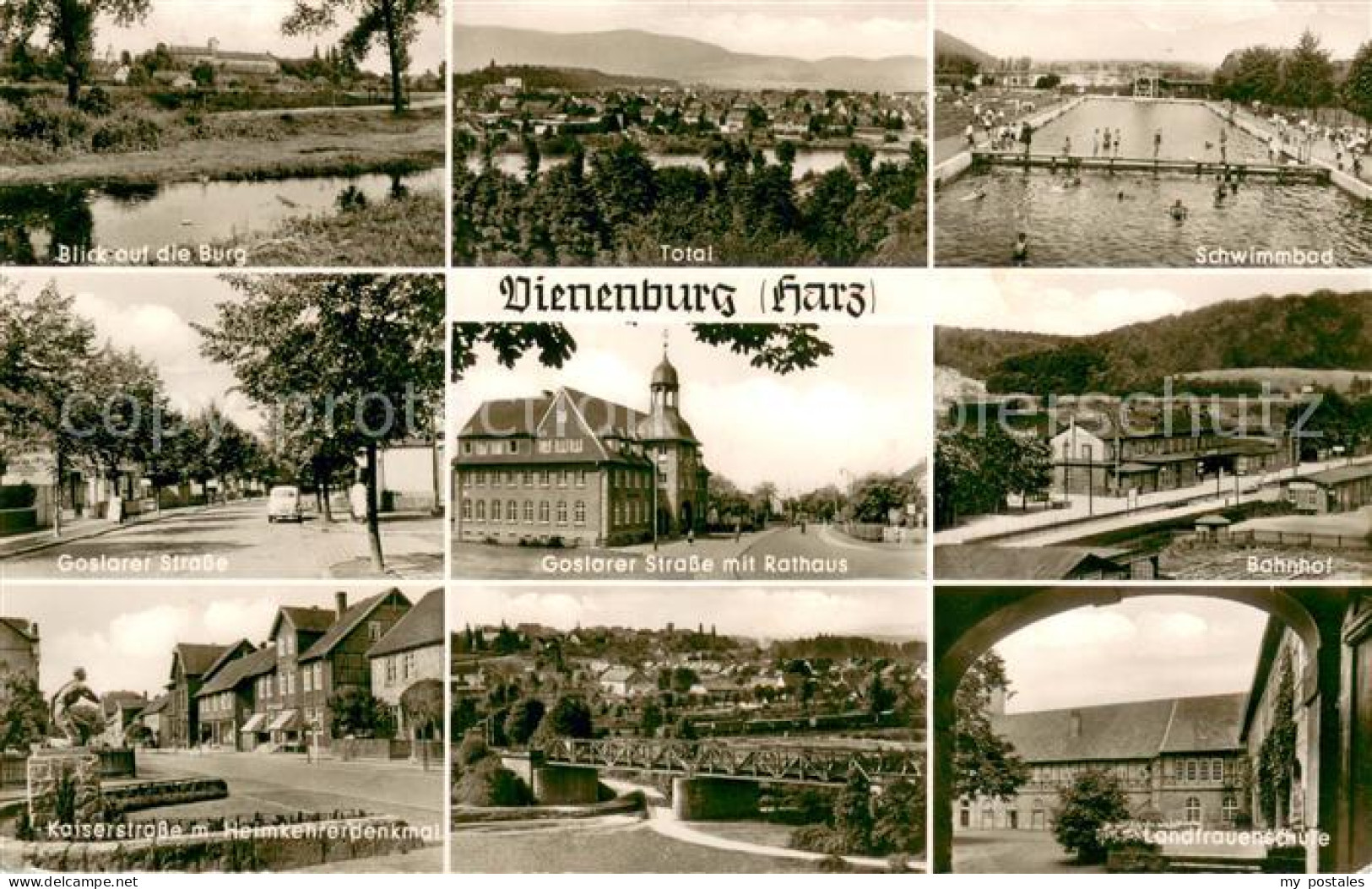73669744 Vienenburg Blick Auf Die Burg Schwimmbad Strassenpartien Rathaus Bahnho - Altri & Non Classificati