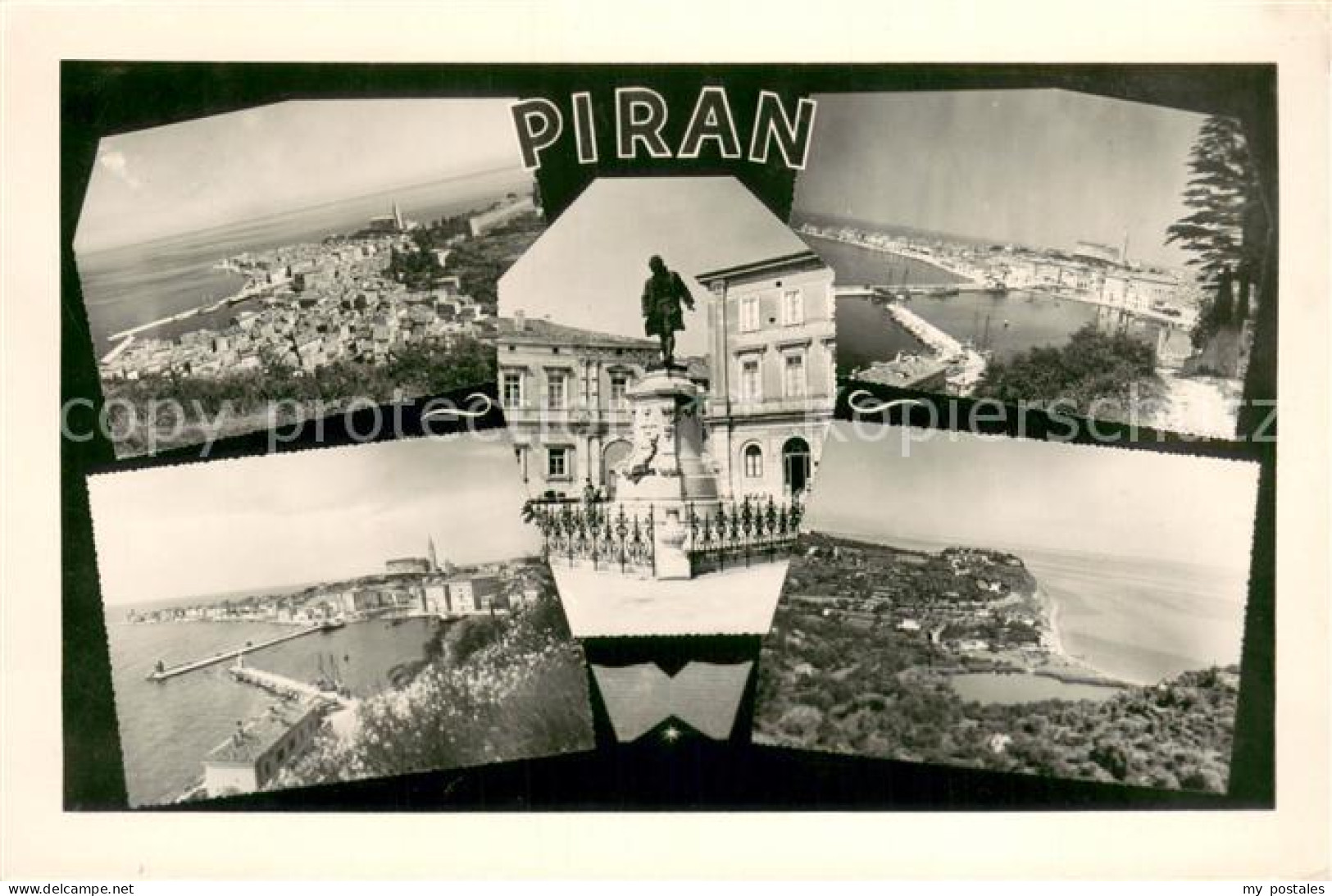 73669629 Piran Panorama Kuestenstadt Denkmal Piran - Slowenien