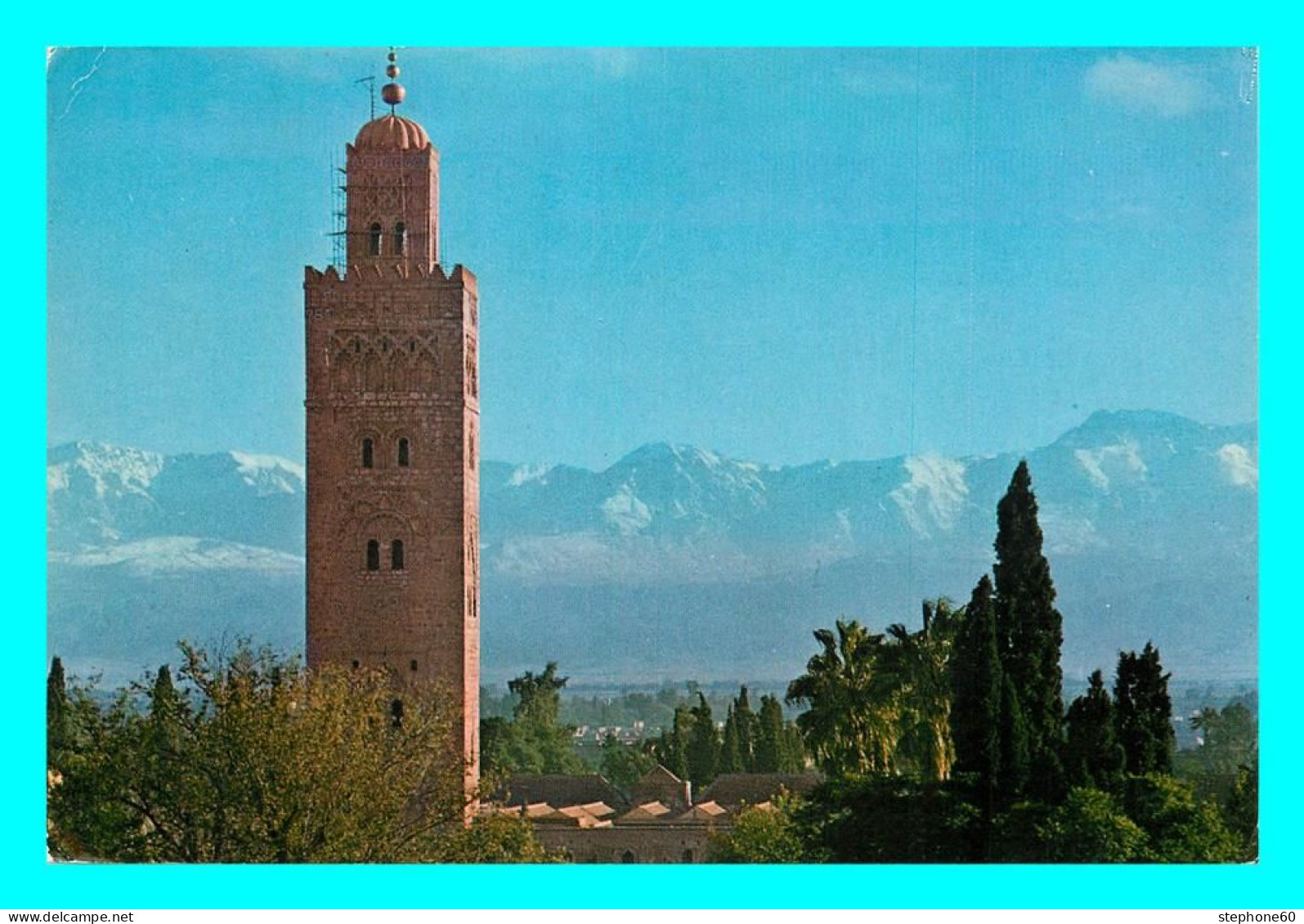 A856 / 263 Maroc MARRAKECH La Koutoubia Et Le Haut ATLAS - Marrakesh