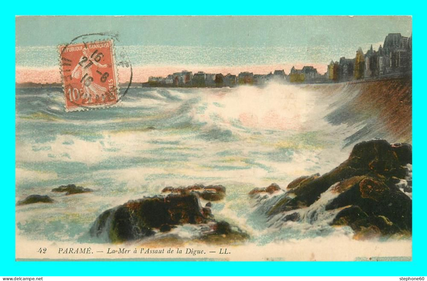 A854 / 357 35 - PARAME La Mer à L'Assaut De La Digue - Parame
