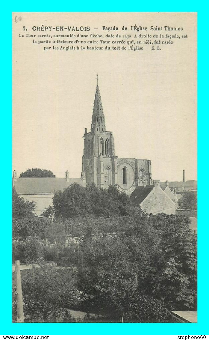 A855 / 355 60 - CREPY EN VALOIS Facade De L'Eglise Saint Thomas - Crepy En Valois