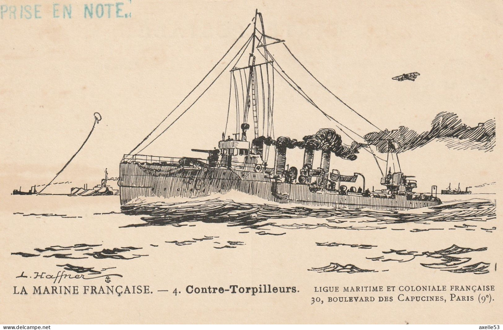 Ligue Maritime Et Coloniale Française  (10298) La Marine Française. 4. Contre-Torpilleurs - Collezioni E Lotti