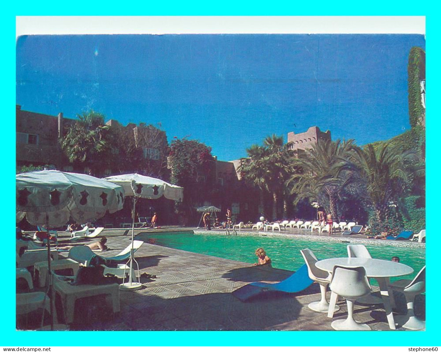 A856 / 241 Maroc MARRAKECH Piscine De L'Hotel Tafilalet ( Timbre ) - Marrakesh