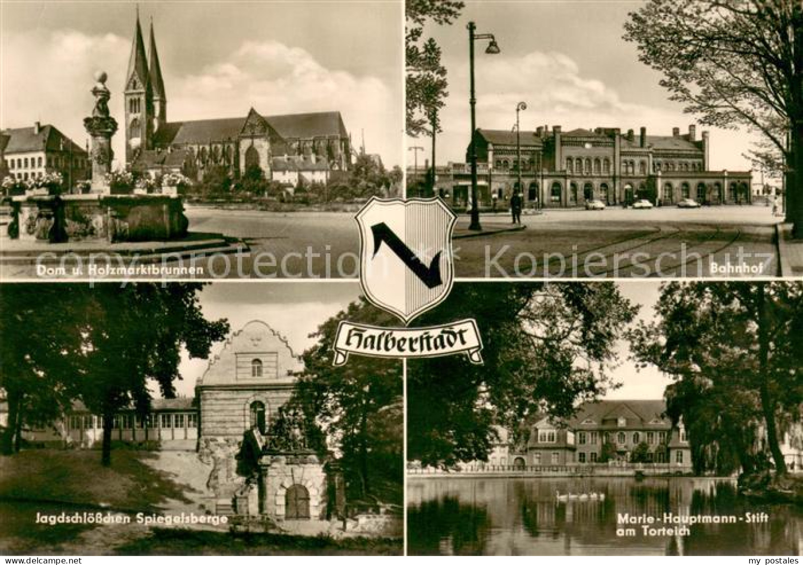 73669578 Halberstadt Dom Holzmarktbrunnen Bahnhof Jagdschloesschen Spiegelsberge - Halberstadt