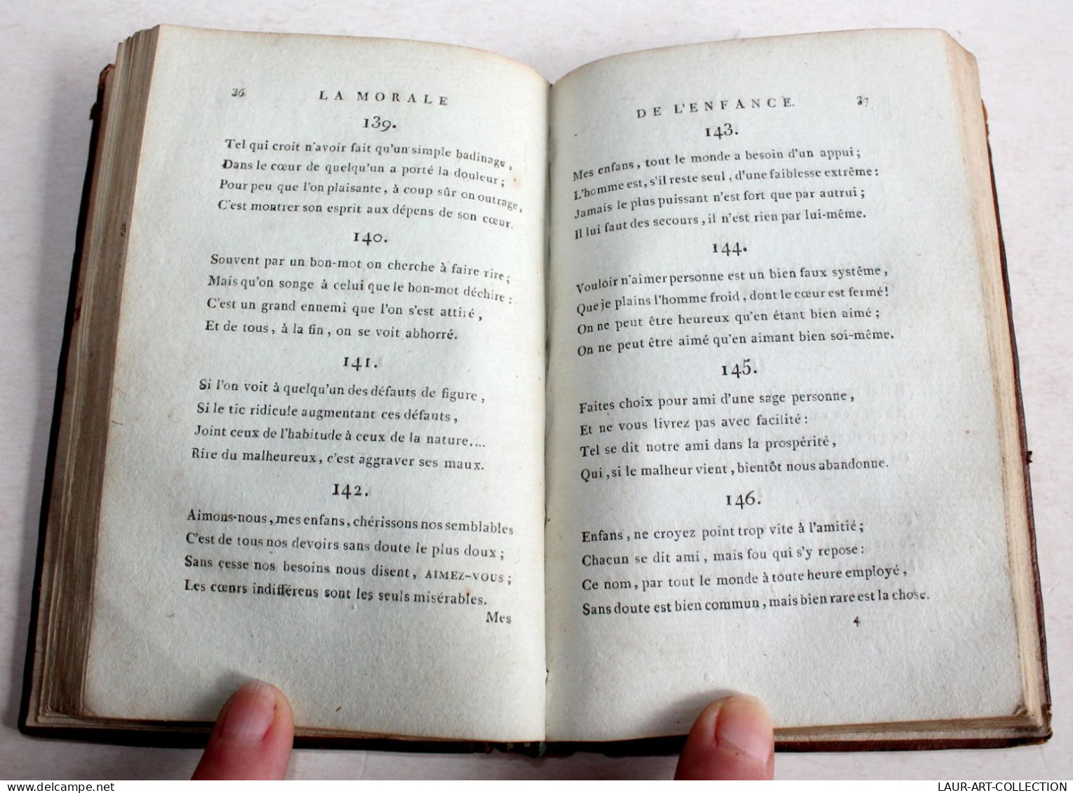 LA MORALE DE L'ENFANCE OU COLLECTION DE QUATRAINS MORAUX 1791 + CATALOGUE LIVRES / ANCIEN LIVRE XVIIIe SIECLE (2204.27) - 1701-1800