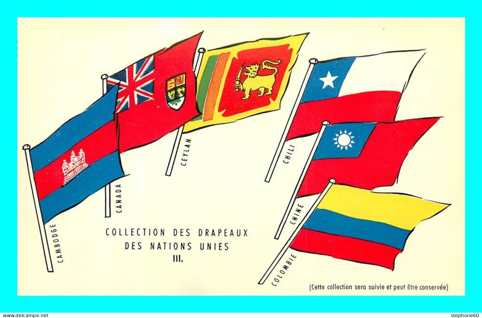 A853 / 199  Collection Des Drapeaux Des Nations Unies III - Reclame