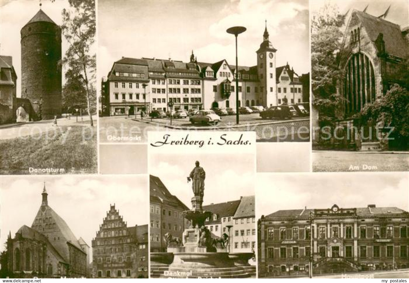 73669564 Freiberg Sachsen Donatsturm Obermarkt Dom Museum Denkmal Hauptpost Frei - Freiberg (Sachsen)