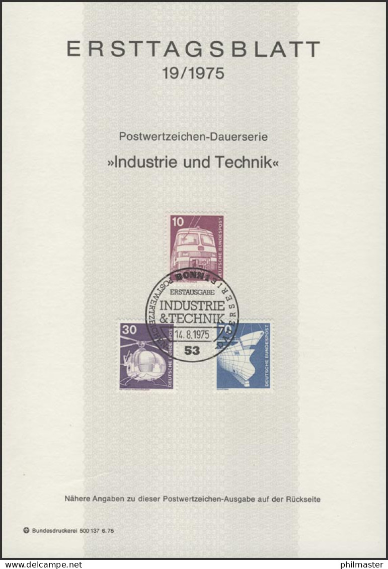 ETB 19/1975 Industrie Technik: Triebzug, Hubschrauber, Schiffbau - 1974-1980